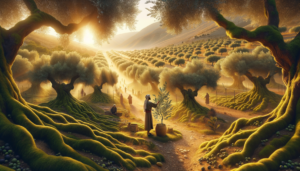 A high-quality, detailed image related to the topic of 'The Winding Vine: A Beautiful Symbol of Israel and Its People'