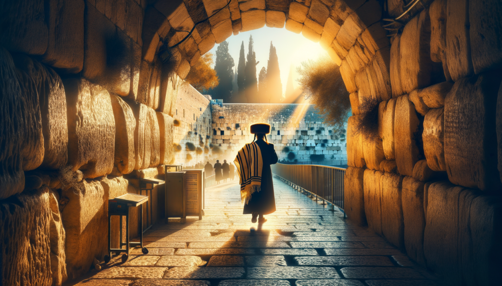 Image illustrating: The familiar image of the Western Wall shows only a fraction of its true size. The visible section is about 60 meters (200 feet) long and 19 meters (62 feet) high. However, archaeological explorations have revealed that the wall continues deep underground. Its total height from its foundation is estimated to be around 32 meters (105 feet), meaning nearly half of it is hidden from view, buried by the accumulation of debris and new construction over two millennia. The Western Wall Tunnels allow visitors to walk along these hidden sections and marvel at the sheer scale of the ancient structure.