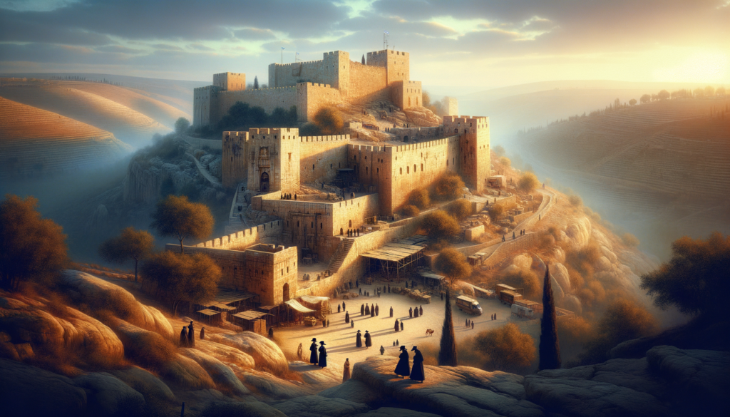 Image illustrating: Our story begins not with a grand city, but with a strategic, fortified hill. The earliest mentions in the Tanakh identify Zion as a specific stronghold belonging to the Jebusites, one of the peoples inhabiting the land. The Second Book of Samuel (5:7) provides a clear geographical and historical anchor: 'Nevertheless, David captured the fortress of Zion, which is the City of David.' This was a pivotal moment. Geographically, this fortress was located on the southeastern hill of the area that would later be known as ancient Jerusalem. It was chosen for its defensibility, with deep valleys on either side. So, at its very origin, Zion was not Jerusalem; it was a vital, fortified nucleus within it. This foundational distinction is the key to understanding how the meanings of both names would beautifully evolve and merge over centuries.