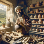 A warm and inviting view of Israeli countryside with artisan products