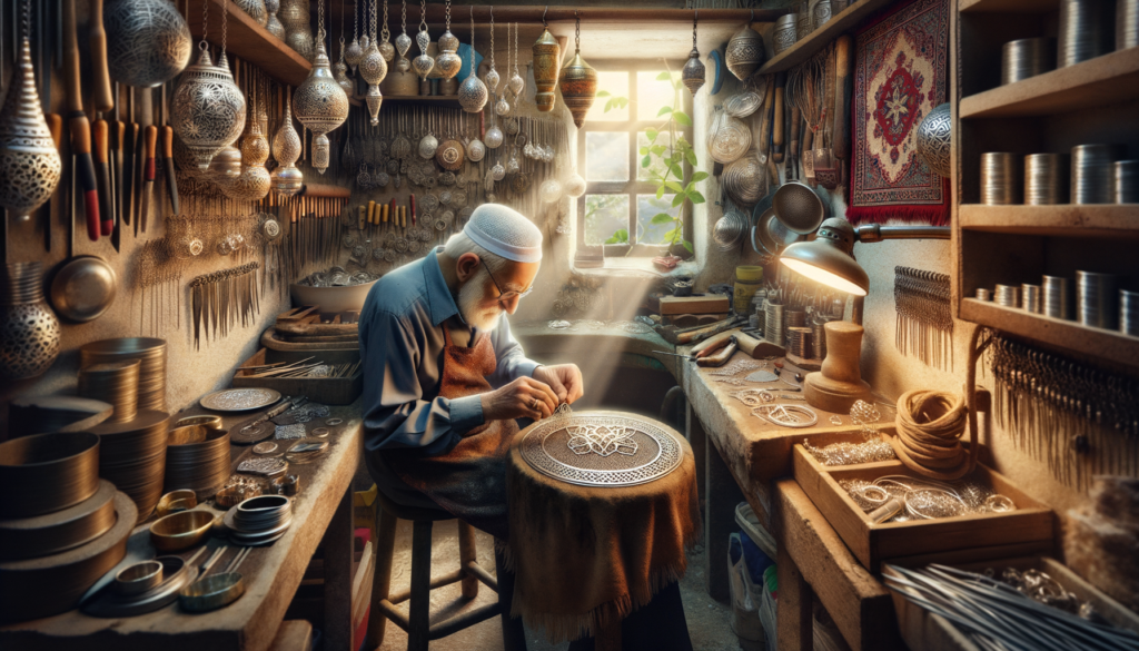 Israeli artisan sharing a story in her workshop