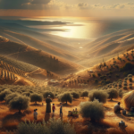 Scenic view of Israeli hills and Mediterranean coastline