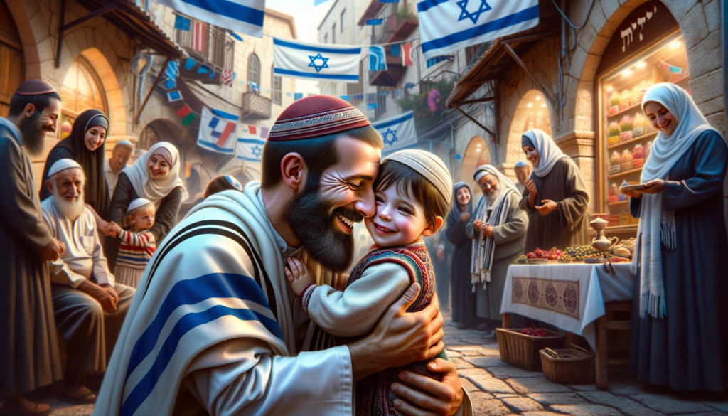 Israeli volunteers distributing food packages to families