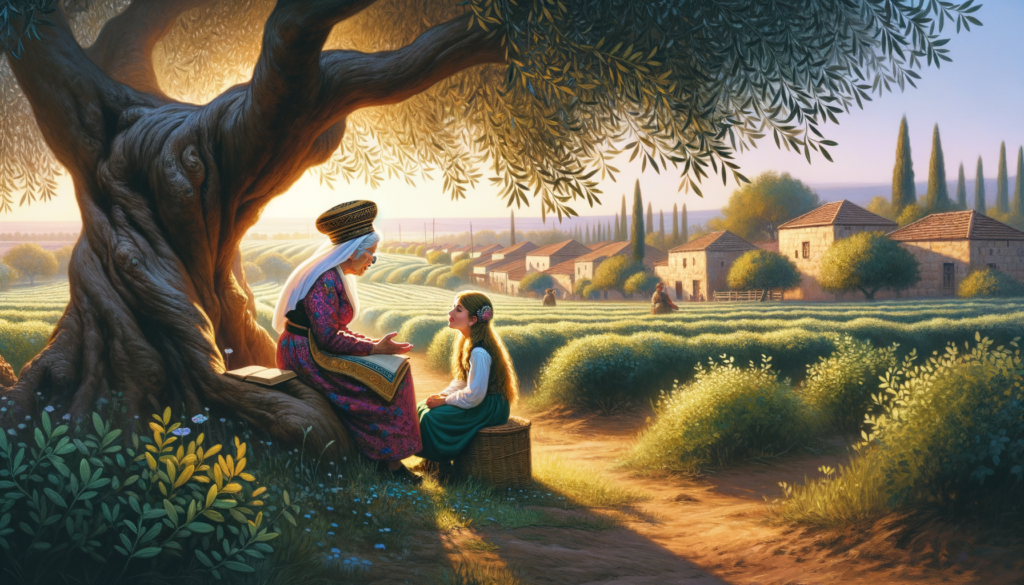 Image illustrating: Tamar would sit at her grandmother’s feet, captivated by tales of early kibbutz life, of learning Hebrew for the first time, and of watching the land bloom after years of neglect. These stories shaped Tamar’s identity and gave her a deep love for her homeland.