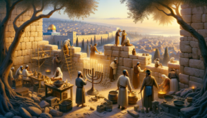 Image illustrating: The Builders of the Second Temple in Jerusalem: A Story of Faith and Return