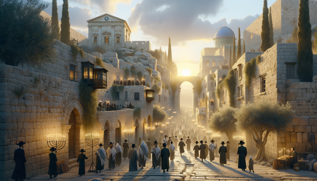 Image illustrating: This Temple would stand for nearly 600 years, becoming the center of Jewish life until its destruction by the Romans in 70 CE. But its foundation was laid by those who returned from exile with hope in their hearts.