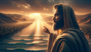 Image illustrating: Moses and the Miraculous Splitting of the Sea in the Bible