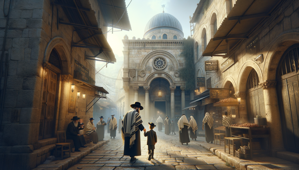 Image illustrating: The Temple served as a central place for religious rituals, including sacrifices and festivals, drawing people from all over the land to partake in communal worship.