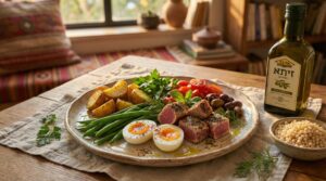 Image illustrating:Deconstructed Nicoise Salad with an Israeli Twist