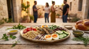 Image illustrating:Deconstructed Nicoise Salad with an Israeli Twist