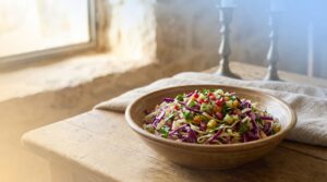 Image illustrating:Delicious Israeli Cabbage Salad Recipe