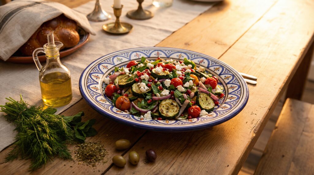 Image illustrating:Lebanese Zucchini Salad: A Fresh Israeli Delight