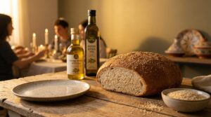 Image illustrating:Homemade Tahini Bread Delight