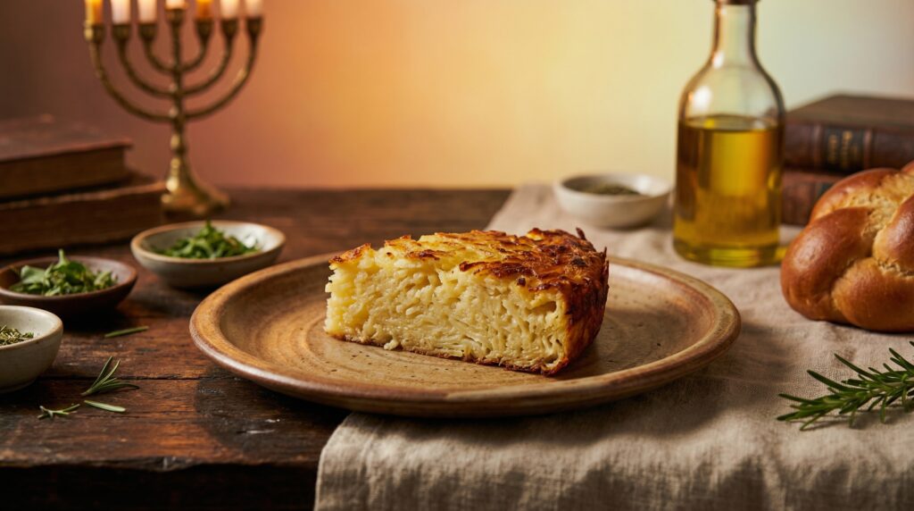 Image illustrating:Traditional Ashkenazi Kugel Delight