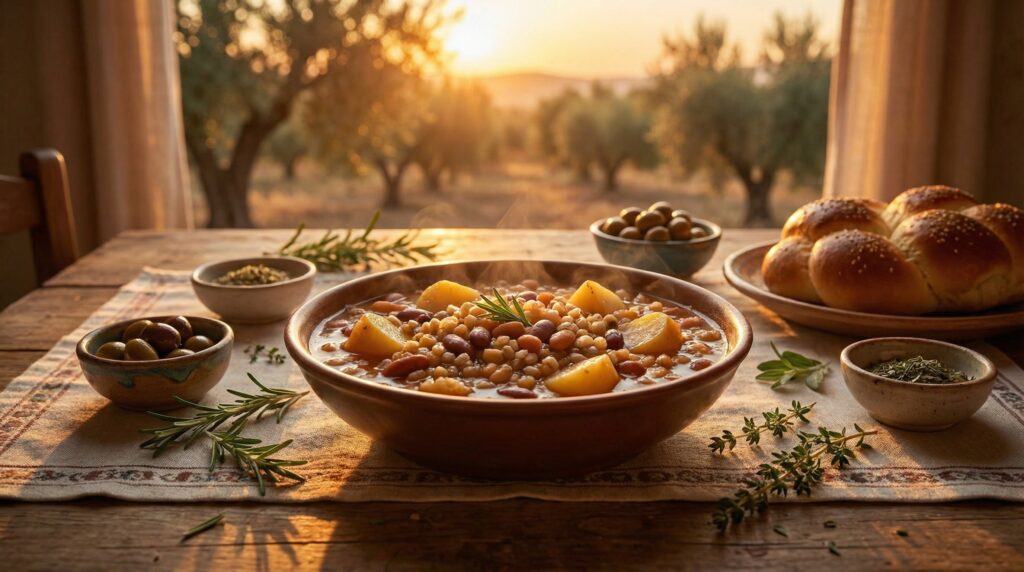 Image illustrating:Hearty Vegetarian Cholent for Cozy Gatherings