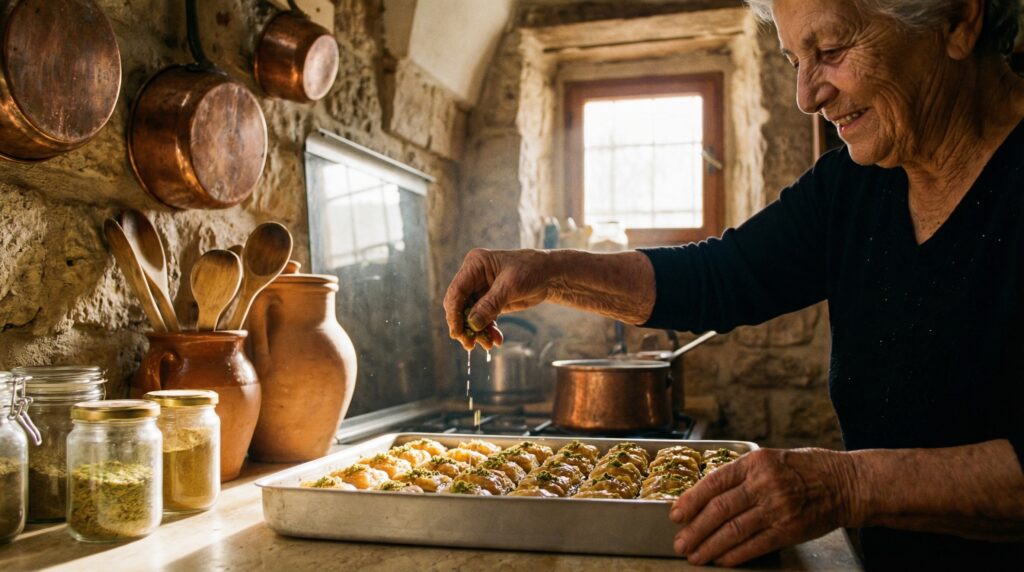 Assorted Israeli sweets and desserts on a table