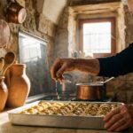 Assorted Israeli sweets and desserts on a table